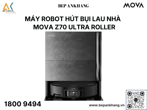 Robot hút bụi lau nhà MOVA Z70 Ultra Roller - Thiết kế chống rối 4 lớp với chổi kép TroboWave™